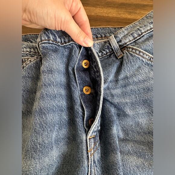 NSF Carpenter Relaxed-Fit Jeans Ankle Button Fly Jeans Size 32 Cropped - Picture 4 of 7